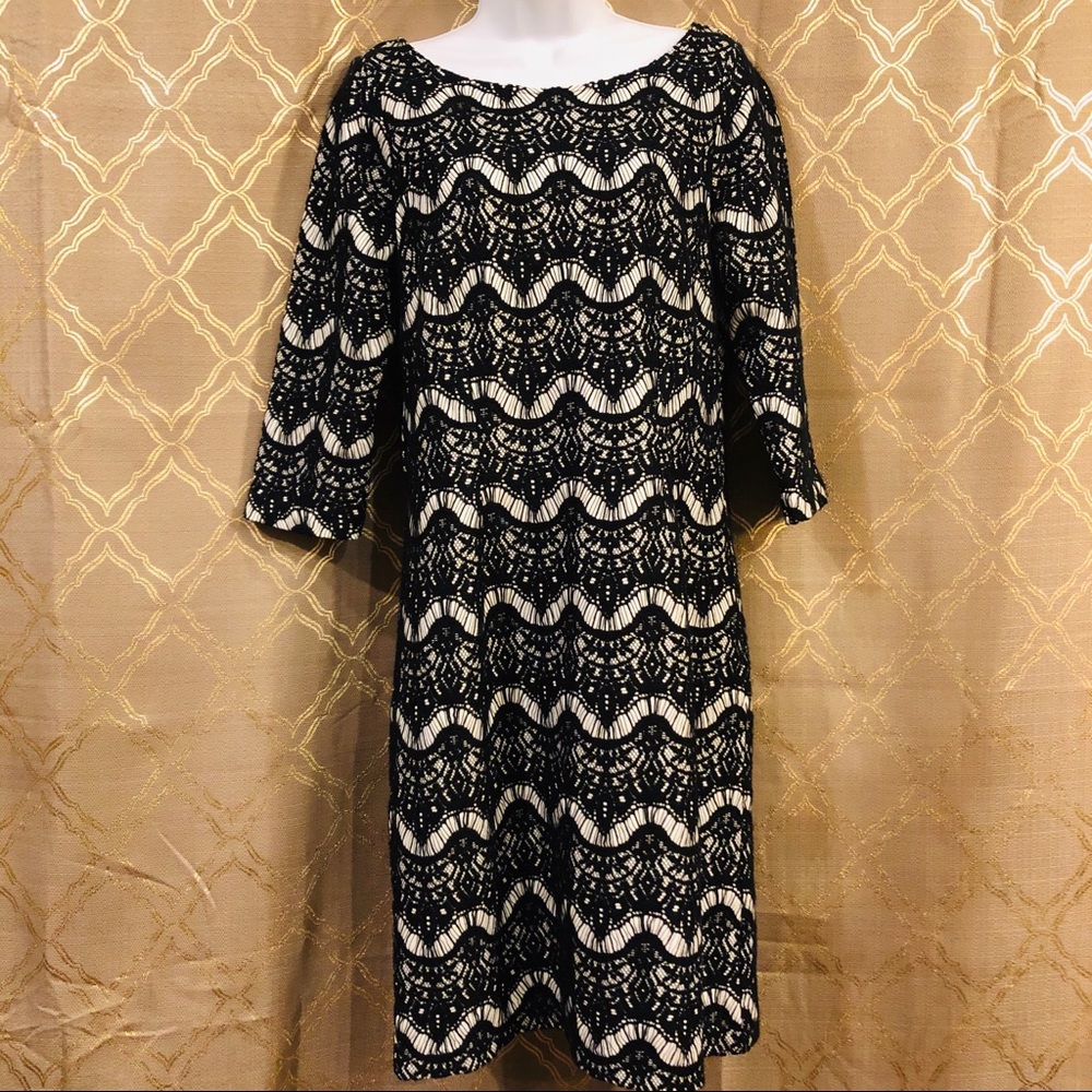 Lilly Pulitzer Nikola dress Black & White knitted
